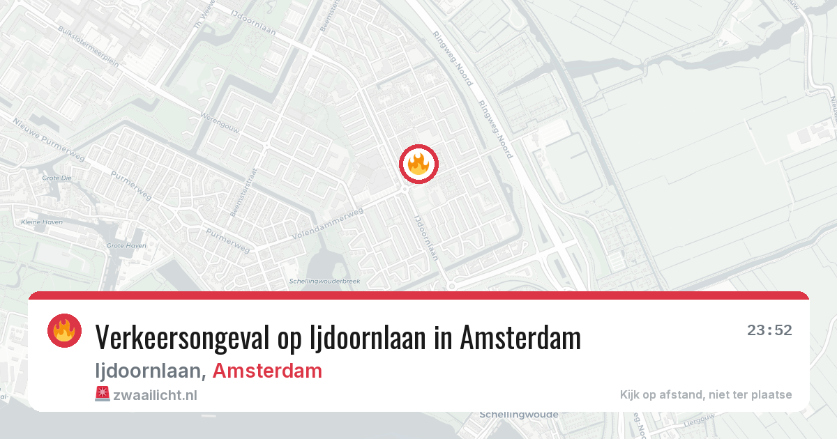 Verkeersongeval op Ijdoornlaan in Amsterdam — 23 apr 2026