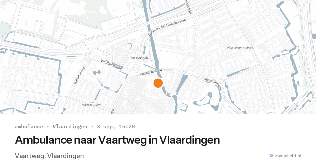 Ambulance naar Vaartweg in Vlaardingen — 3 sep 2026