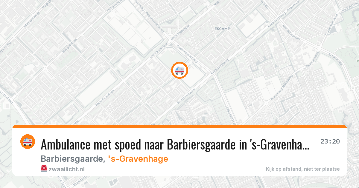 Ambulance met spoed naar Barbiersgaarde in 's-Gravenhage — 15 jul 2026