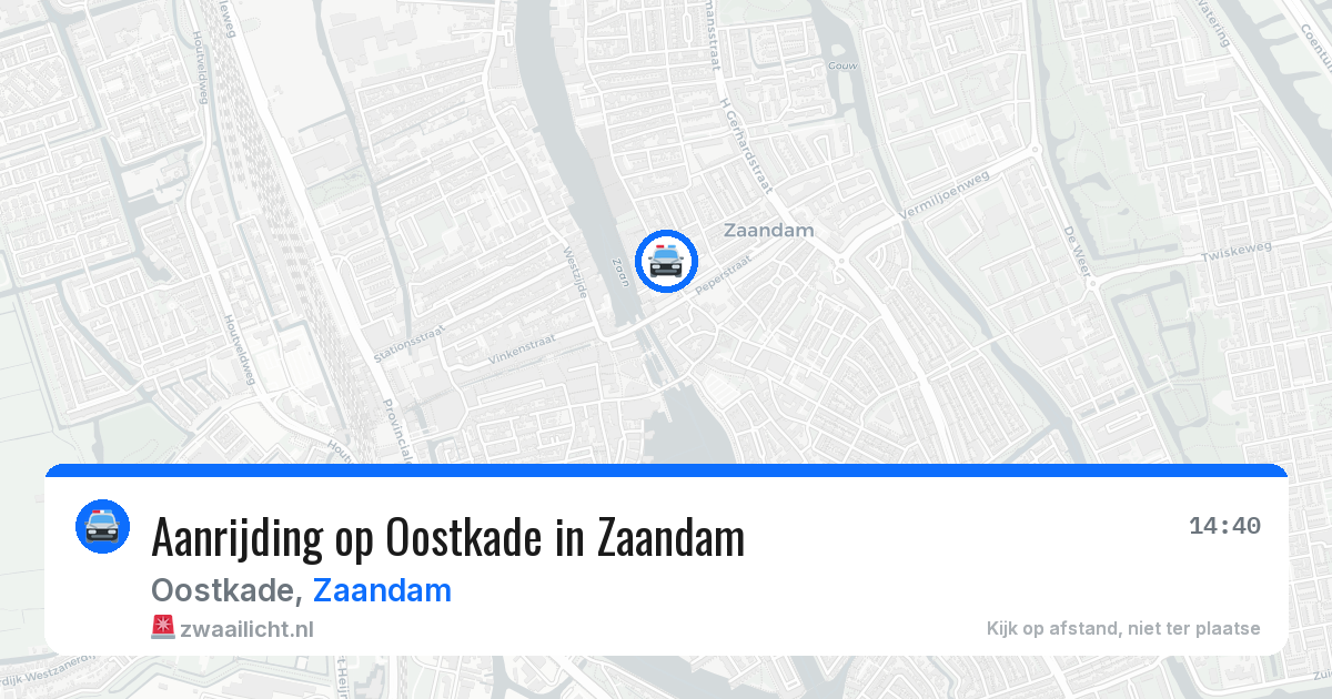 Aanrijding op Oostkade in Zaandam — 22 mei 2026