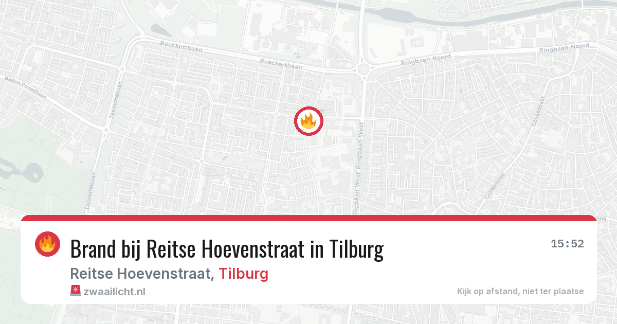 Brand bij Reitse Hoevenstraat in Tilburg — 29 jan 2026
