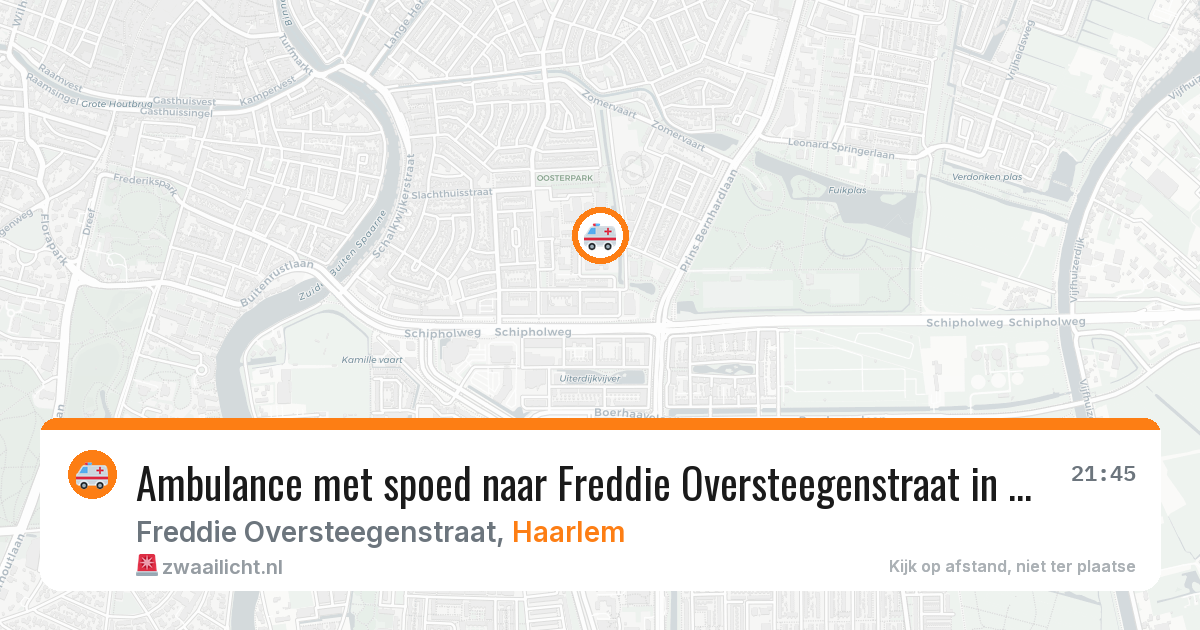Ambulance met spoed naar Freddie Oversteegenstraat in Haarlem — 19 jun 2026