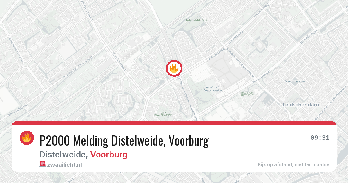 P2000 Melding Distelweide, Voorburg — 30 jan 2026