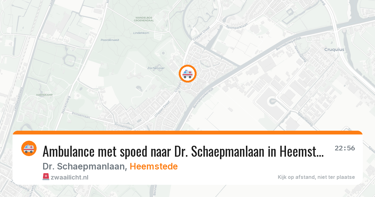 Ambulance met spoed naar Dr. Schaepmanlaan in Heemstede — 20 apr 2026