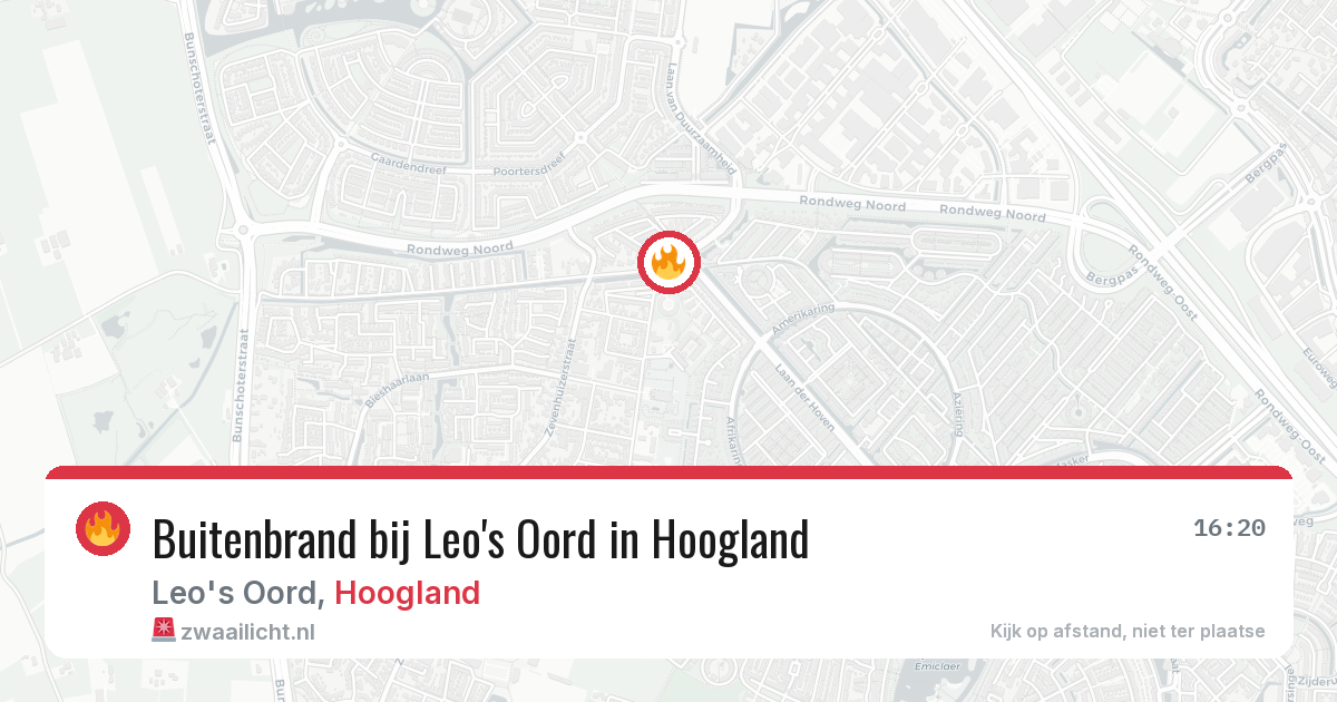 Buitenbrand bij Leo's Oord in Hoogland — 6 mei 2026