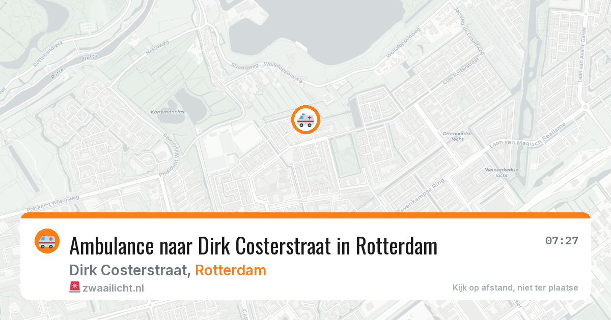 Ambulance naar Dirk Costerstraat in Rotterdam — 3 mei 2026
