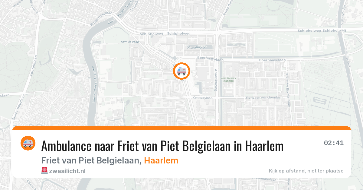 Ambulance naar Friet van Piet Belgielaan in Haarlem — 7 mei 2026