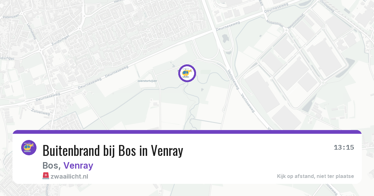 Buitenbrand bij Bos in Venray — 3 aug 2026