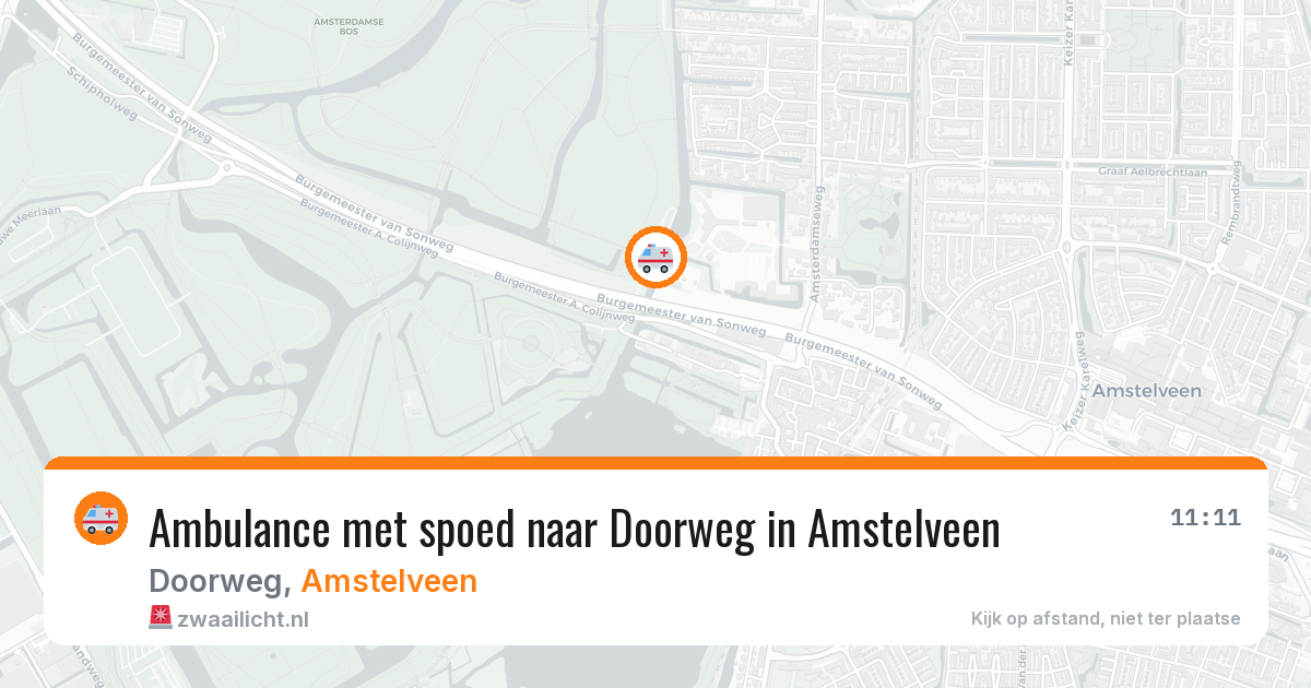 Ambulance met spoed naar Doorweg in Amstelveen — 5 jul 2026