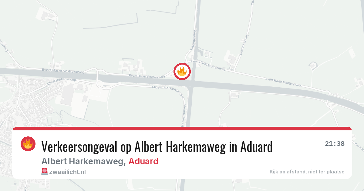 Verkeersongeval op Albert Harkemaweg in Aduard — 20 jun 2026
