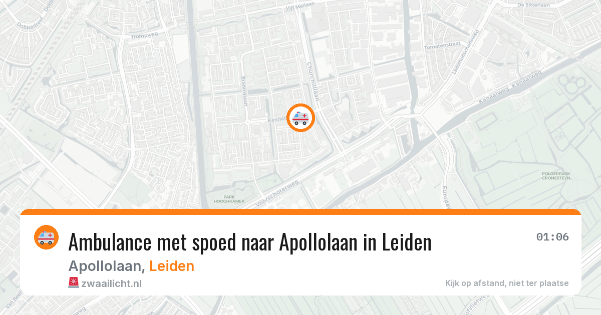 Ambulance met spoed naar Apollolaan in Leiden — 29 jan 2026