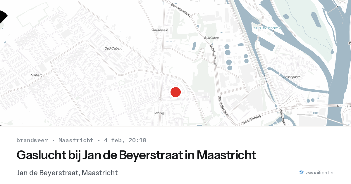 Gaslucht bij Jan de Beyerstraat in Maastricht — 4 feb 2026