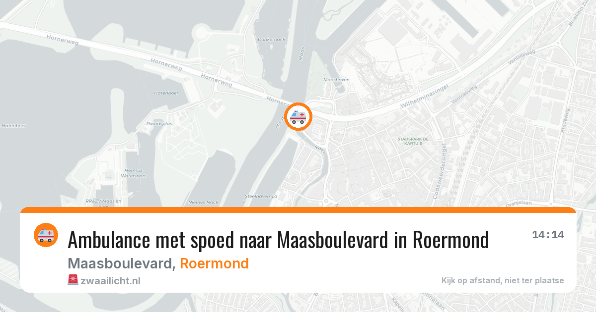 Ambulance met spoed naar Maasboulevard in Roermond — 20 jun 2026