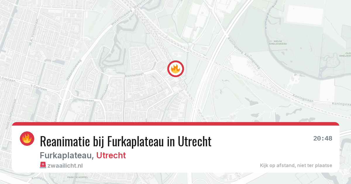 Reanimatie bij Furkaplateau in Utrecht — 7 jul 2026