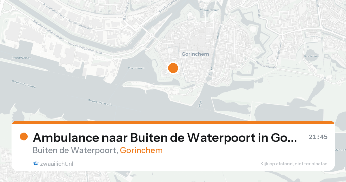 Ambulance naar Buiten de Waterpoort in Gorinchem — 20 aug 2026