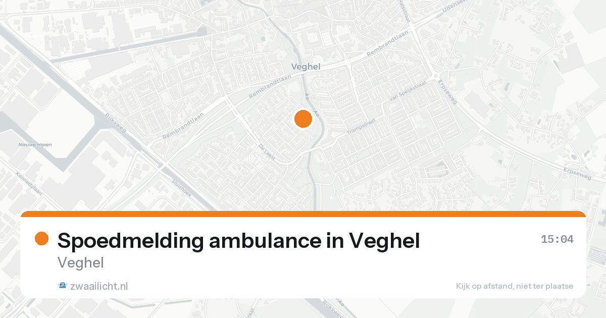 Spoedmelding ambulance in Veghel — 17 aug 2026