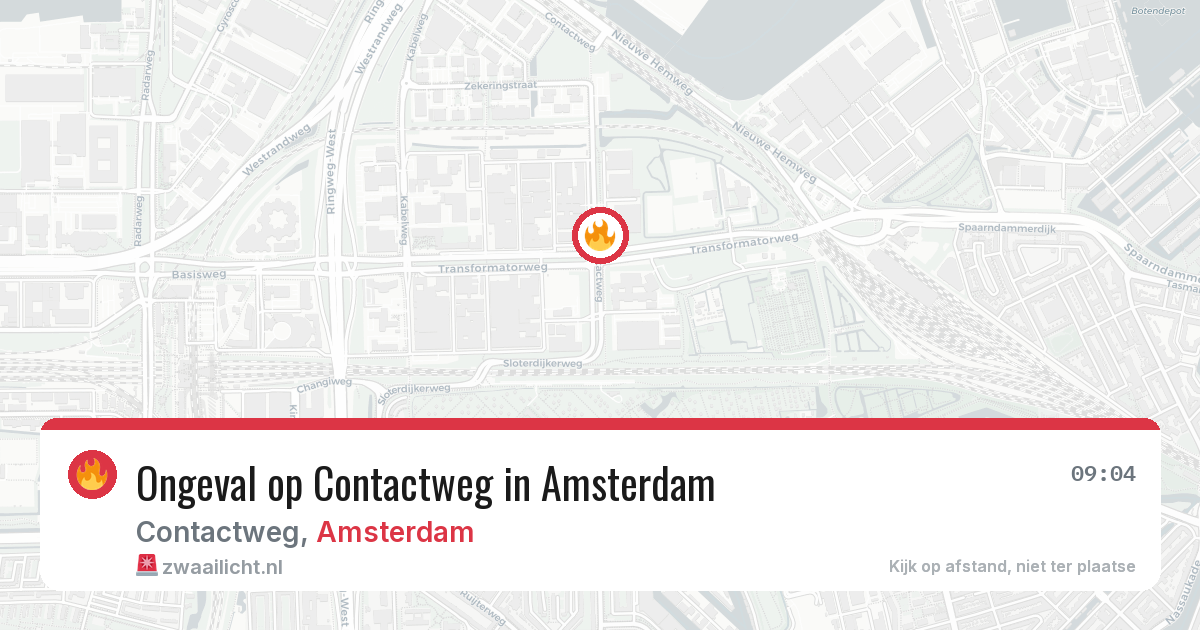 Ongeval op Contactweg in Amsterdam — 9 feb 2026