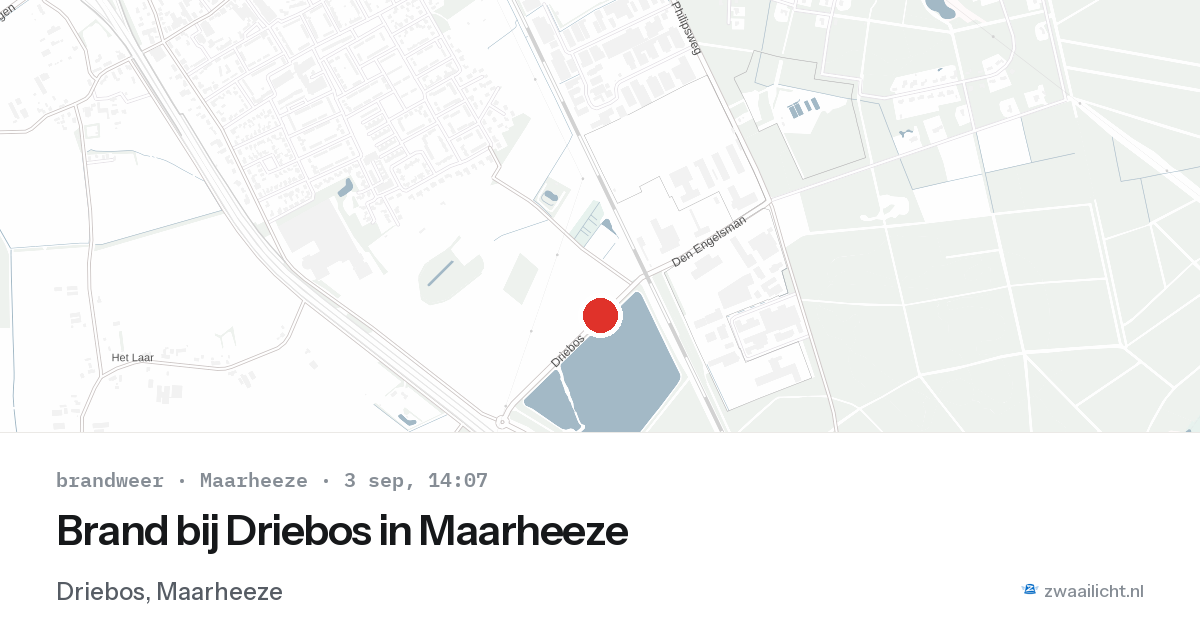 Brand bij Driebos in Maarheeze — 3 sep 2026