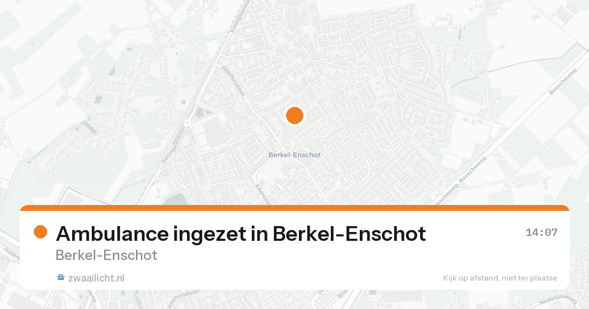 Ambulance ingezet in Berkel-Enschot — 8 jun 2026
