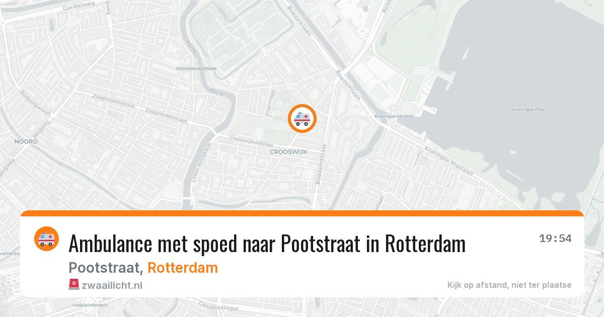 Ambulance met spoed naar Pootstraat in Rotterdam — 27 jun 2026