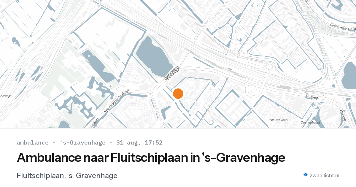 Ambulance naar Fluitschiplaan in 's-Gravenhage — 31 aug 2026