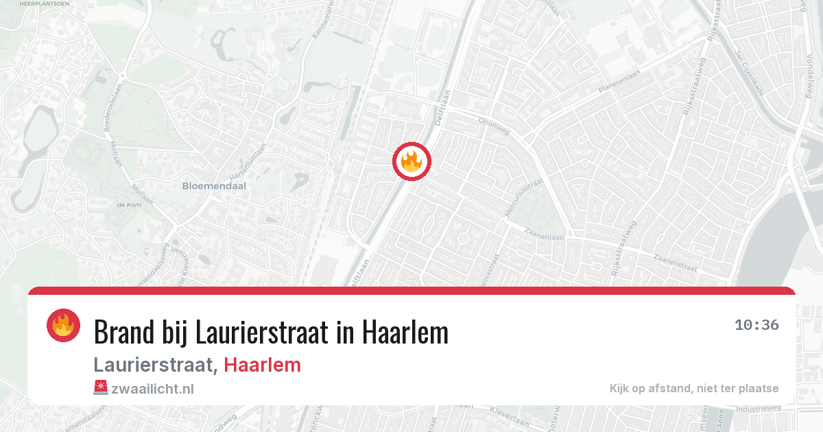 Brand bij Laurierstraat in Haarlem — 31 mei 2026
