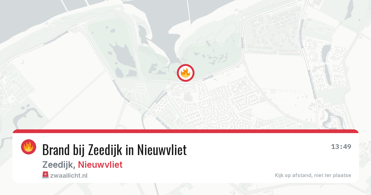 Brand bij Zeedijk in Nieuwvliet — 29 jul 2026