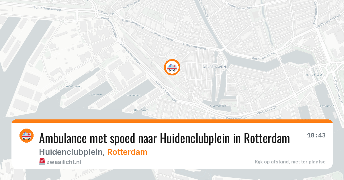 Ambulance met spoed naar Huidenclubplein in Rotterdam — 21 mrt 2026