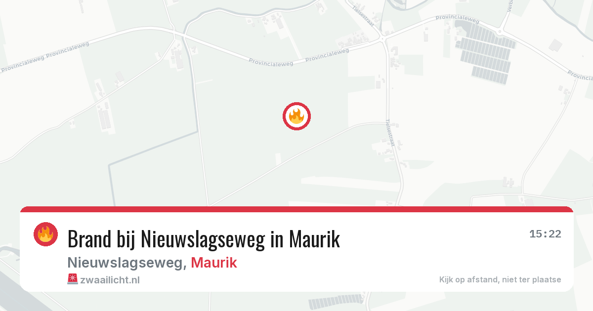 Brand bij Nieuwslagseweg in Maurik — 23 jul 2026