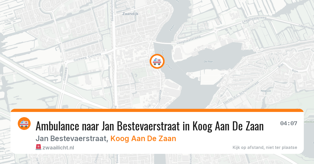 Ambulance naar Jan Bestevaerstraat in Koog Aan De Zaan — 14 jul 2026