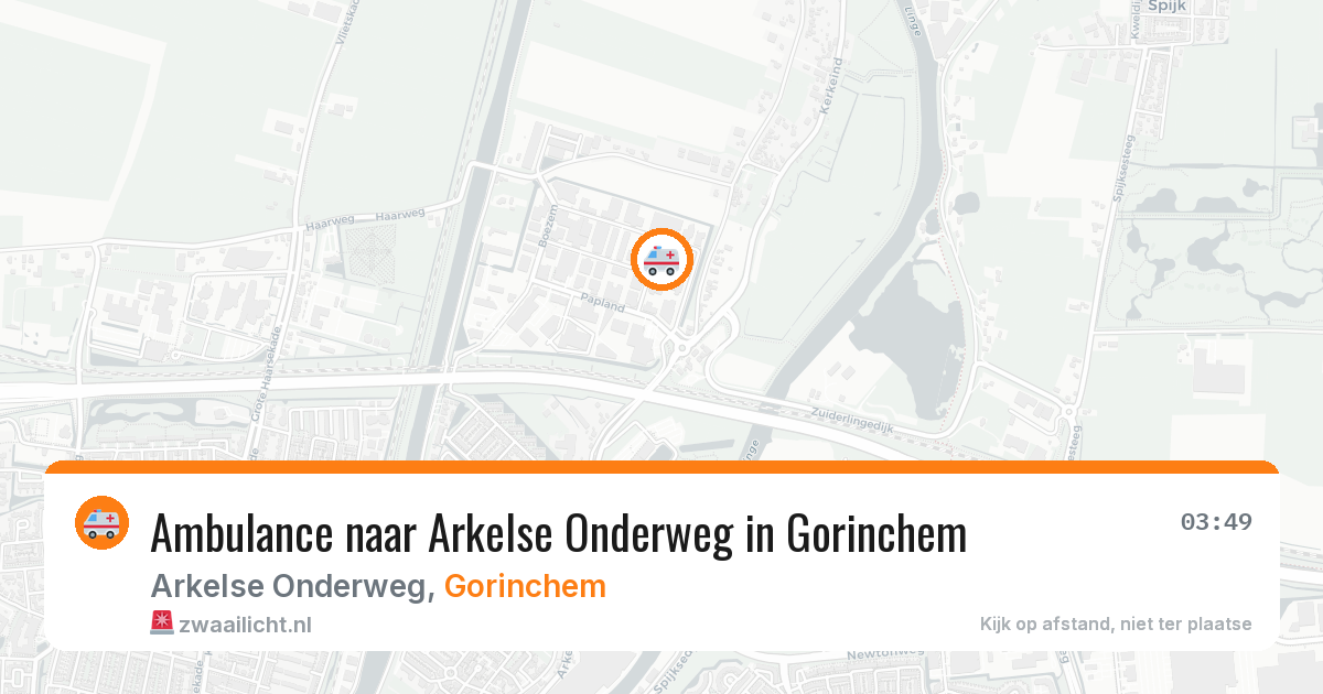 Ambulance naar Arkelse Onderweg in Gorinchem — 26 jul 2026