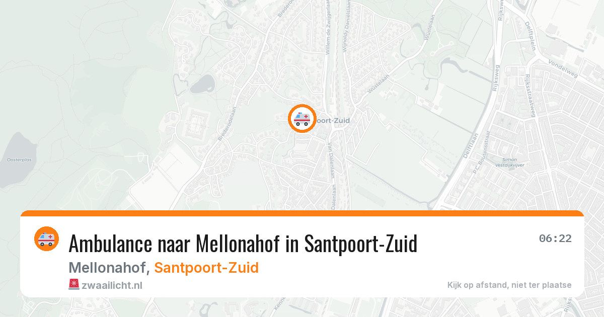 Ambulance naar Mellonahof in Santpoort-Zuid — 22 jul 2026