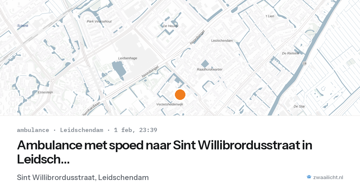 Ambulance met spoed naar Sint Willibrordusstraat in Leidschendam — 1 feb 2026