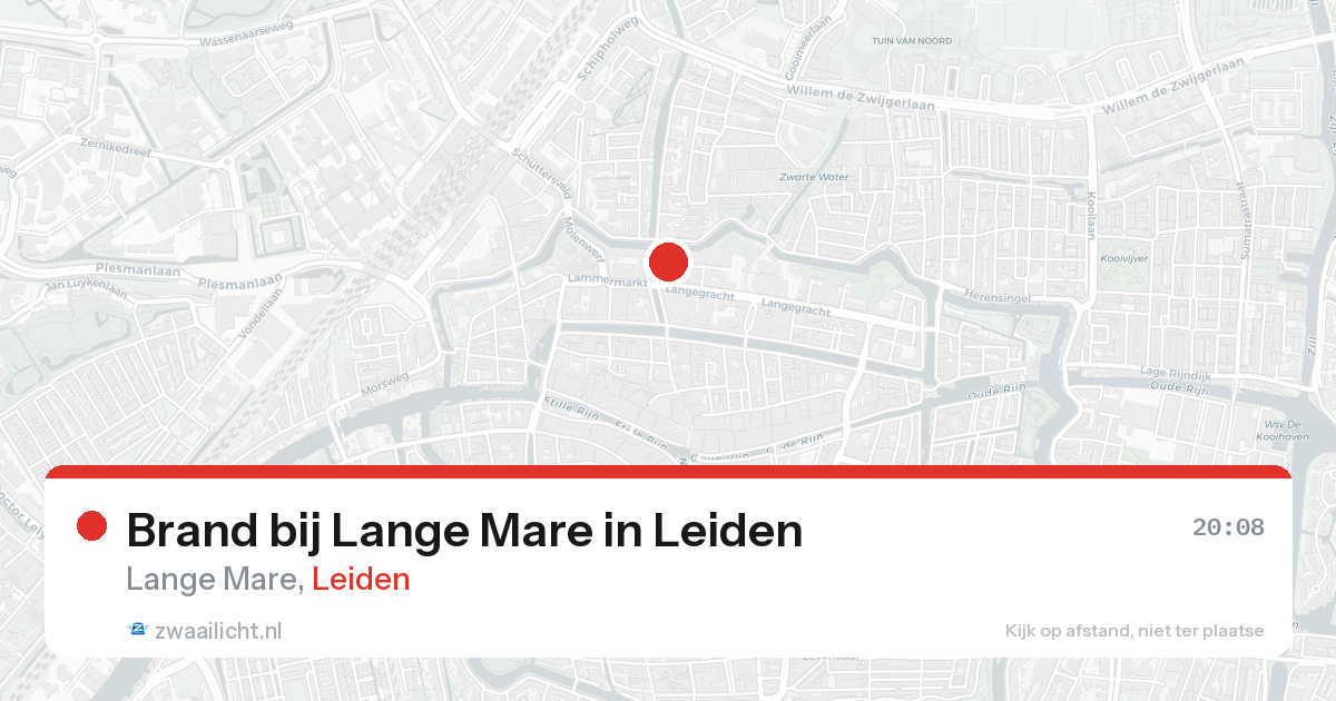 Brand bij Lange Mare in Leiden — 30 apr 2026