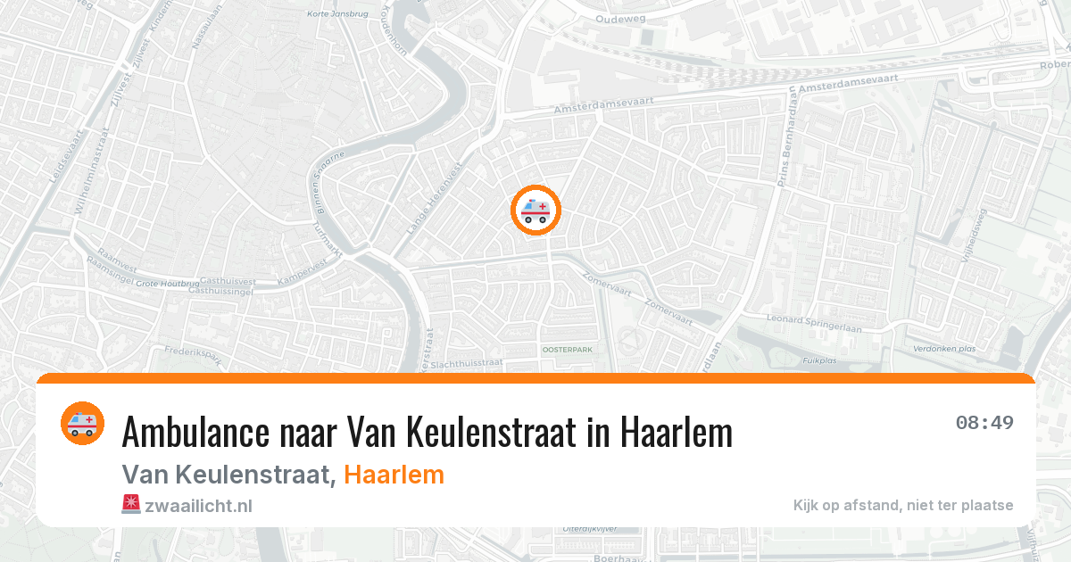 Ambulance naar Van Keulenstraat in Haarlem — 30 mrt 2026