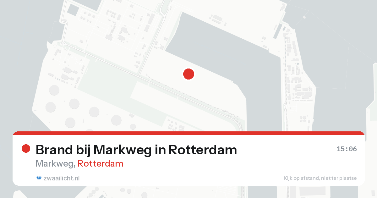 Brand bij Markweg in Rotterdam — 25 aug 2026