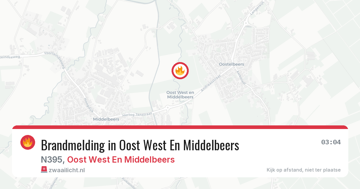 Brandmelding in Oost West En Middelbeers — 24 mei 2026