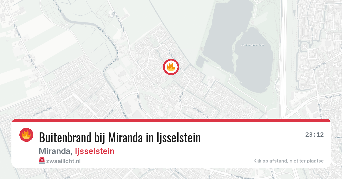 Buitenbrand bij Miranda in Ijsselstein — 7 apr 2026