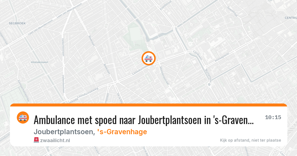 Ambulance met spoed naar Joubertplantsoen in 's-Gravenhage — 12 mrt 2026
