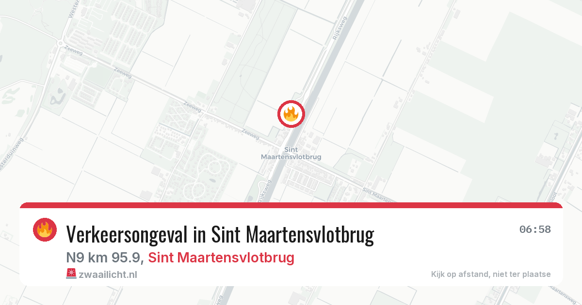 Verkeersongeval in Sint Maartensvlotbrug — 23 jun 2026