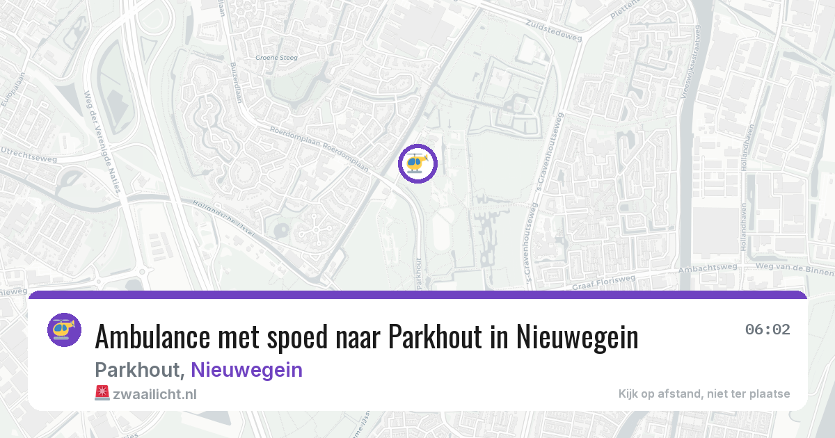 Ambulance met spoed naar Parkhout in Nieuwegein — 6 jun 2026