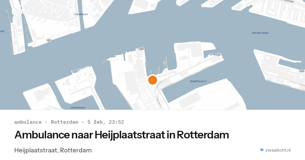 Ambulance naar Heijplaatstraat in Rotterdam — 5 feb 2026