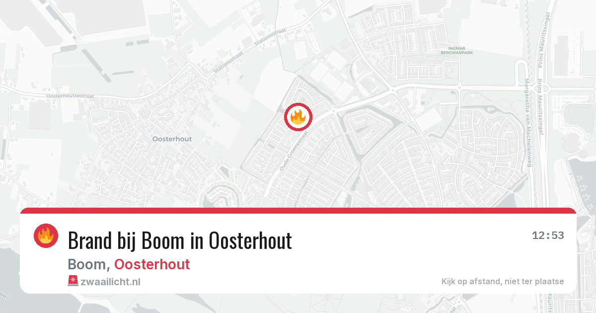 Brand bij Boom in Oosterhout — 11 jul 2026