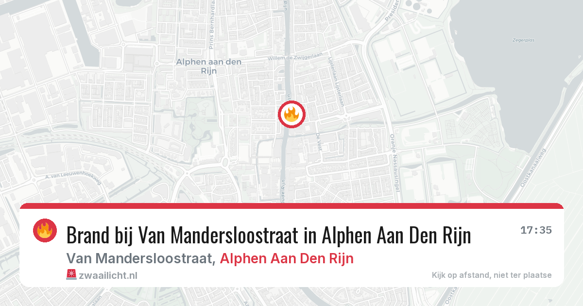 Brand bij Van Mandersloostraat in Alphen Aan Den Rijn — 28 mrt 2026