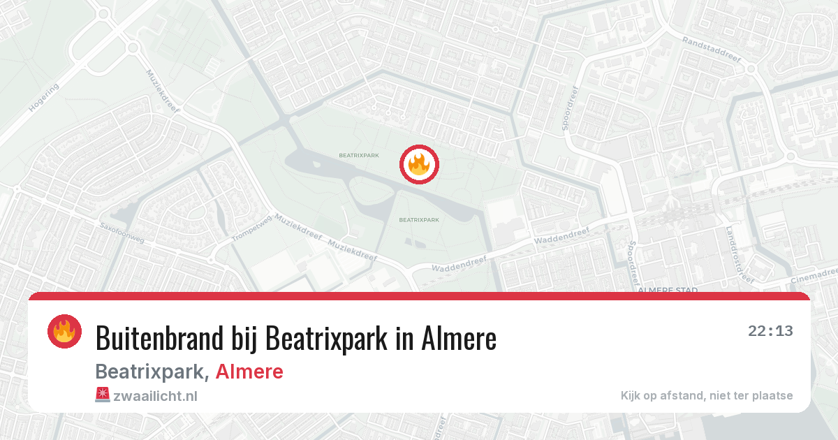 Buitenbrand bij Beatrixpark in Almere — 28 jul 2026