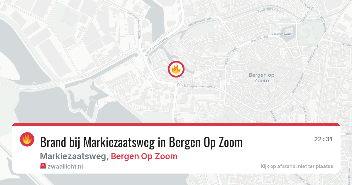Brand bij Markiezaatsweg in Bergen Op Zoom — 27 jun 2026