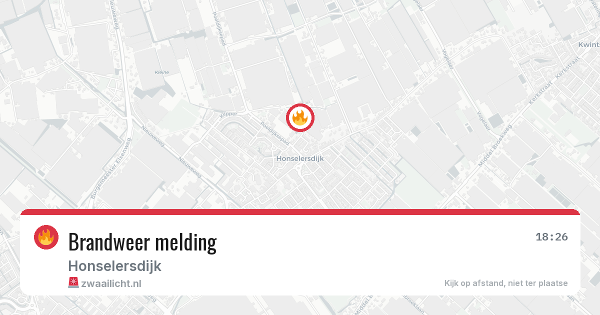 Brandweer melding — 6 aug 2026