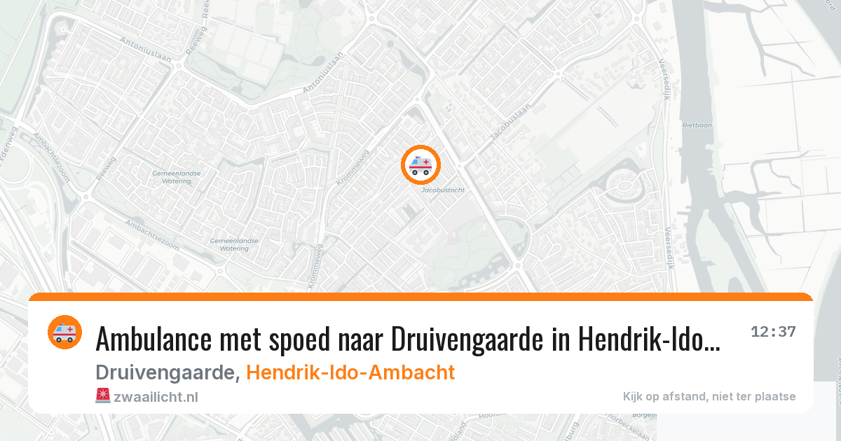 Ambulance met spoed naar Druivengaarde in Hendrik-Ido-Ambacht — 22 mei 2026