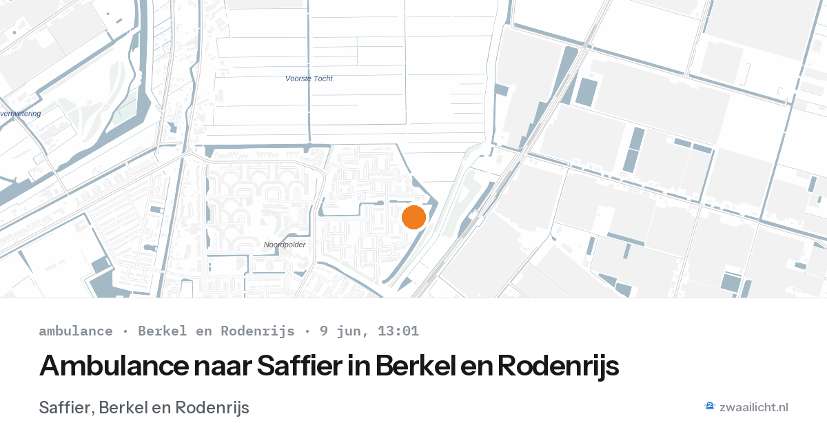 Ambulance naar Saffier in Berkel en Rodenrijs — 9 jun 2026