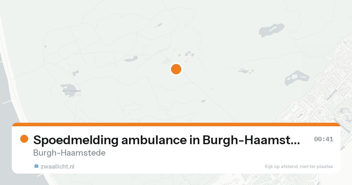 Spoedmelding ambulance in Burgh-Haamstede — 15 aug 2026